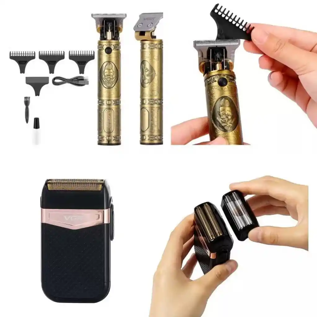 Combo Maquina Motilar Vgr V-085 + Afeitadora Vgr V-331