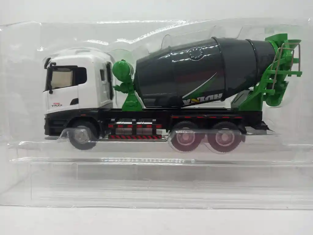 Maquinaria Camion Mezclador Mixer Blanco Verde Gris 1/50