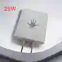 Cabezal Adaptador Tipo C De Viaje 25w Carga Rápida / Blanco