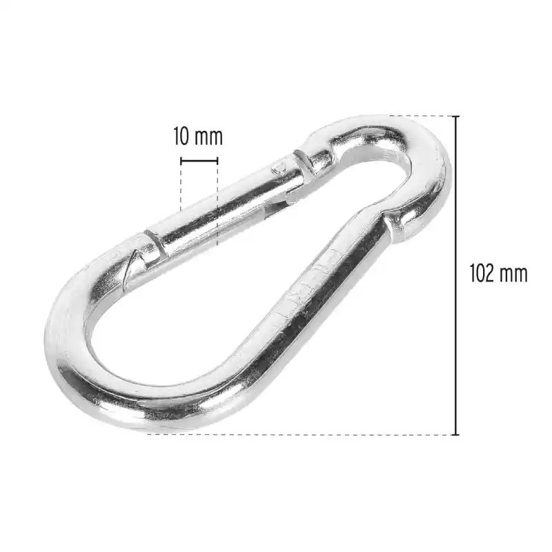 Bandola Mosqueton Acero 3/8 X 4 Cap 350kg Fiero