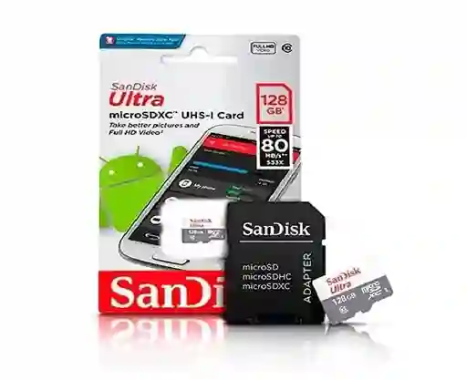 Tarjeta De Memoria Sandisk Ultra Con Adaptador Sd 128gb