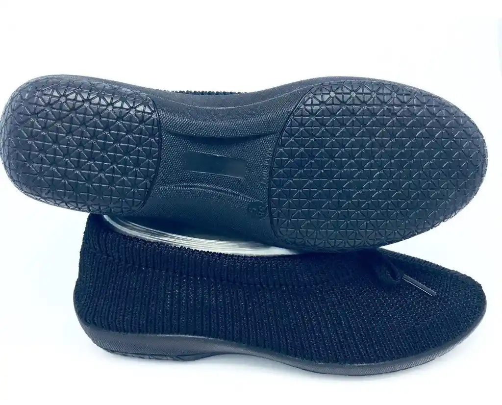 Zapatos De Descanso Plumex Para Abuelas, Tías Con Cordón En Negro