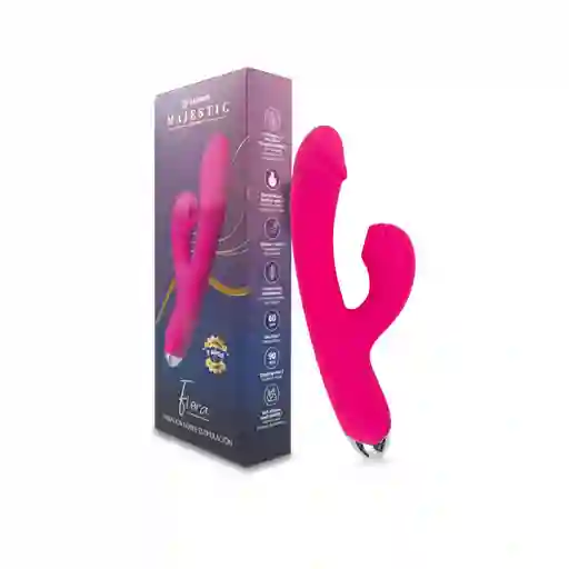 Vibrador Majestic Doble Estimulación Flora.