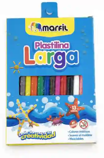 Plastilina Larga X 13 Colores Marfil