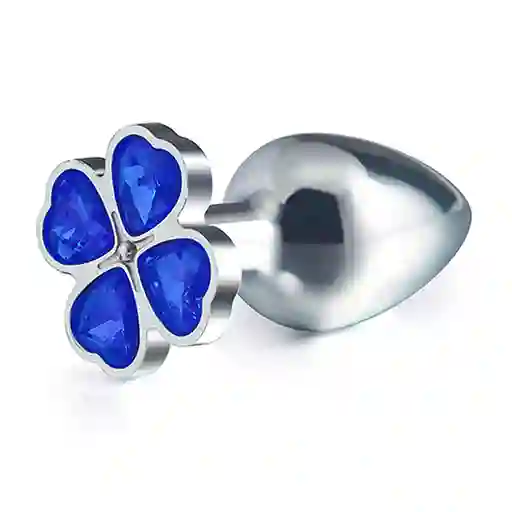 Clover Anal Plug Dark Blue Mediano