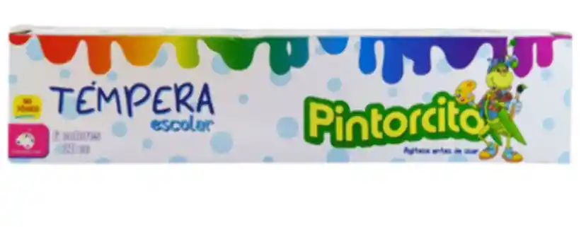 Tempera Escolar X 6 Colores Pintorcito