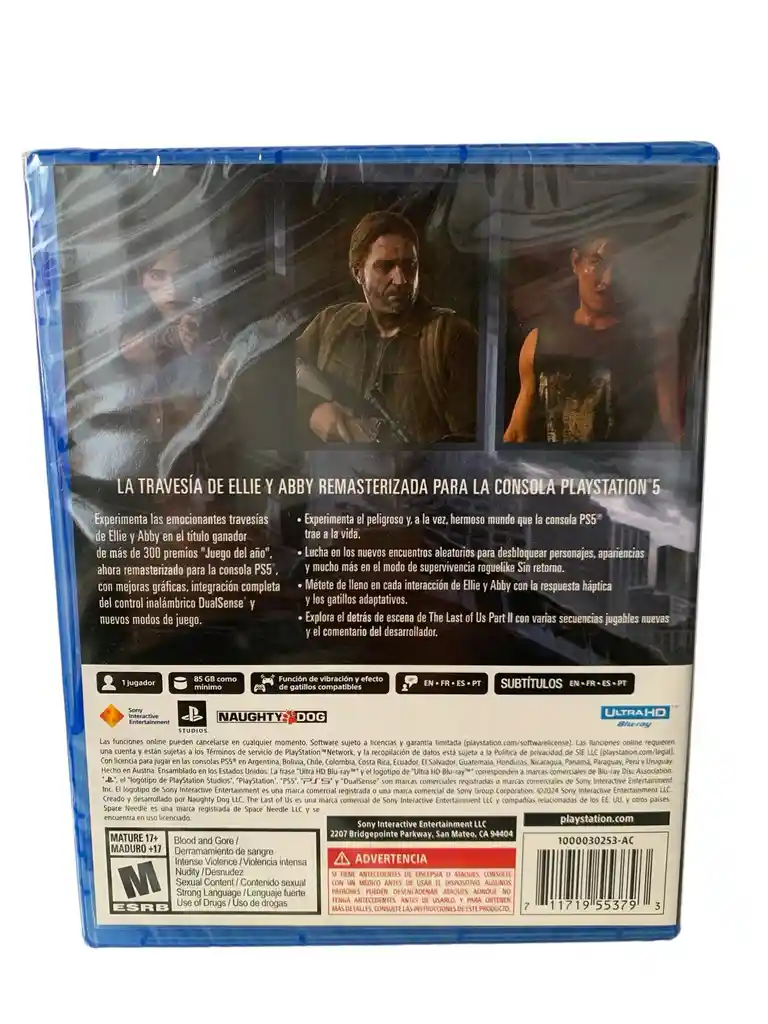 The Last Of Us Part Ii Remastered Estándar Ps5 Físico Nuevo