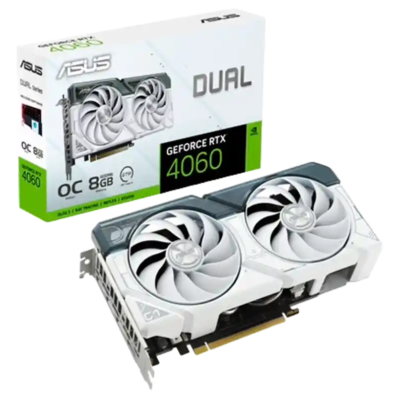 Tarjeta De Vídeo Asus Dual Geforce Rtx 4060 Gddr6 Oc 8gb (blanco)