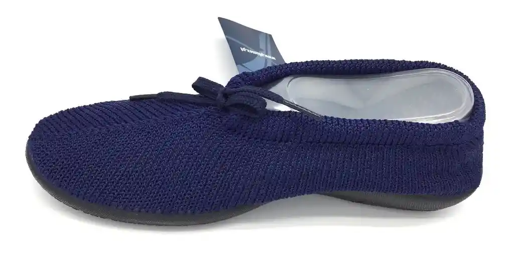 Zapatos De Descanso Plumex Para Abuelas, Tías Con Cordón En Azul