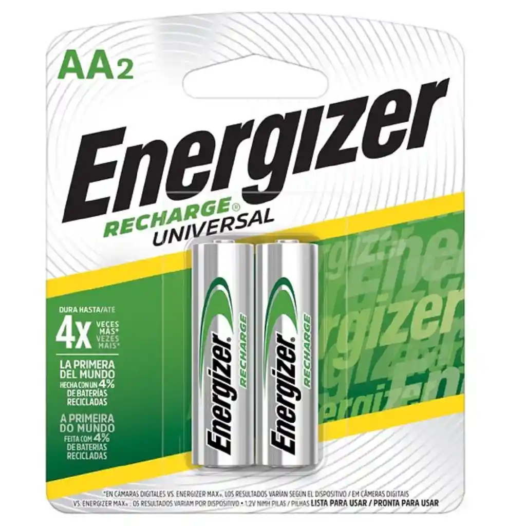 Cargador De Pilas Maxi Energizer + 4 Pilas Aa