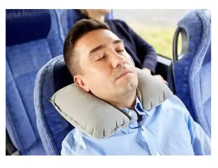 Cojin Inflable Cuello Viaje Portatil Pasajero Descanso Sueño