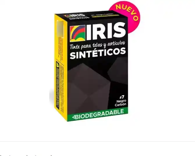 Tinte Tela Ropa Sintetica Iris Color Negro