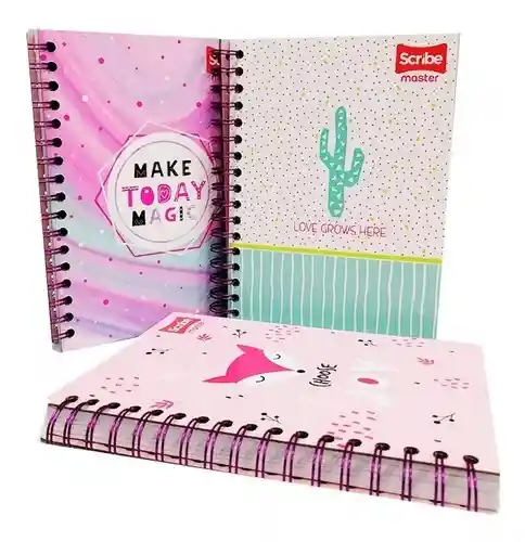 Cuaderno 105 Argollado, 5 M, Tapa Dura Femenino Cuadriculado