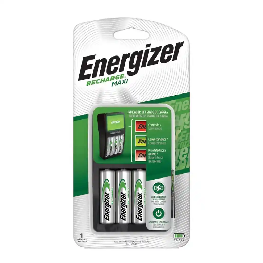 Cargador De Pilas Maxi Energizer + 10aa
