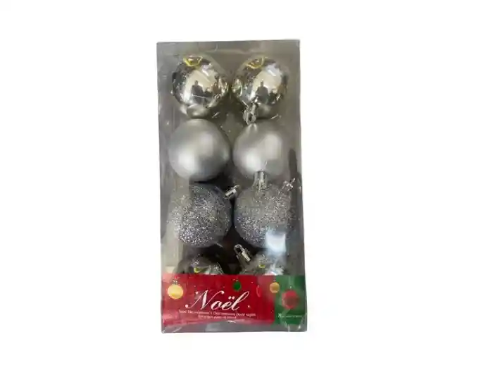 Juego Bolas Navideñas Adornar Arbolito Navidad Multicolor 1a