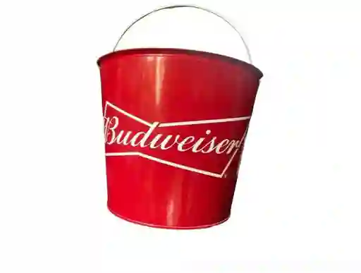 Balde Cubeta Redonda Hielera Cerveza Budweiser Bud Agarrader