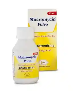 Macromycin Polvo (claritromicina 250 Mg/5 Ml) 50 Ml Suspension