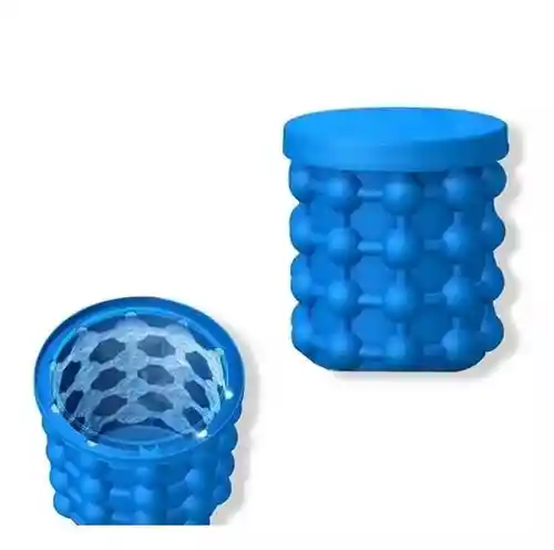 Hielera Flexible Portátil Conservar Cubos Ice Cube Color Azul