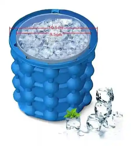 Hielera Flexible Portátil Conservar Cubos Ice Cube Color Azul