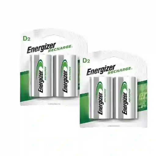 Pilas Recargables Energizer D2 X 2 (4 Pilas En Total)