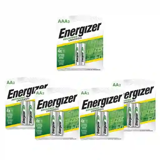 Pilas Recargables Energizer 2aa X4 + 2aaa X1 (10 Pilas)