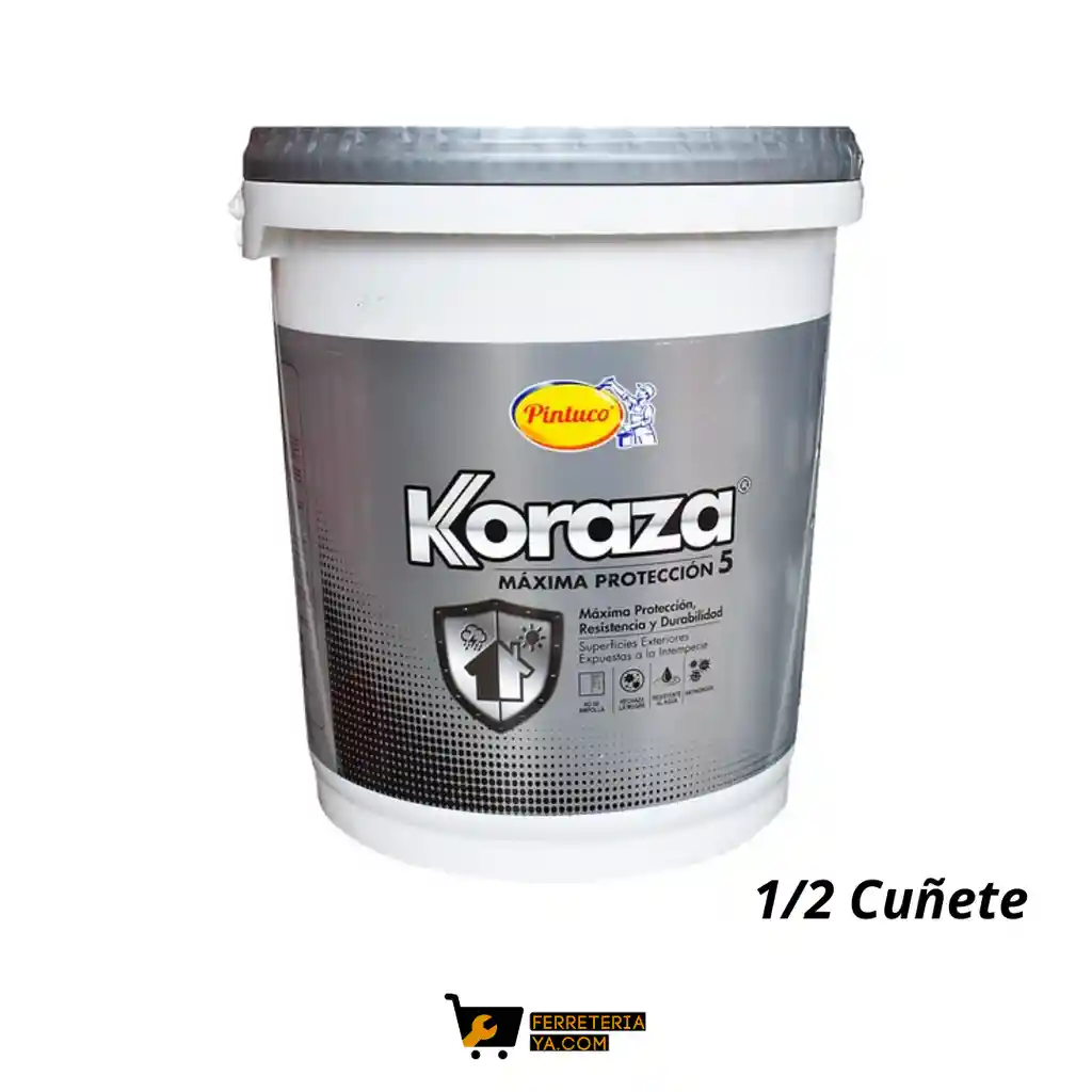 Pintura Exterior Koraza Blanco 1/2 Cuñete