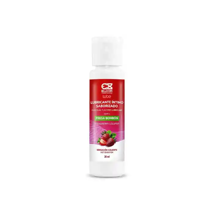 Lubricante Caliente Saborizado Elixir 30 Ml Fresa Bombón