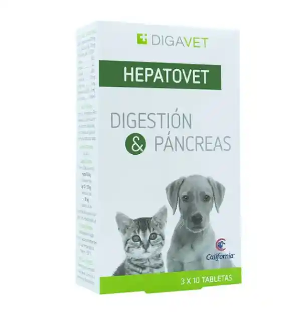 Hepatovet Digestión Páncreas Caja X 30 Tab