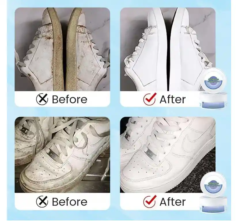 Crema Limpiadora De Zapatos Blanqueador Quita Manchas