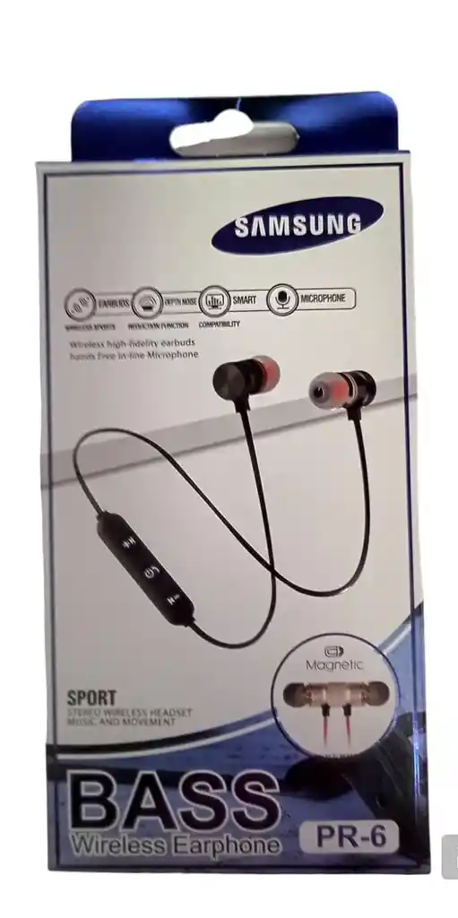 Auriculares Inalámbricos Bluetooth Magnéticos Pr-6
