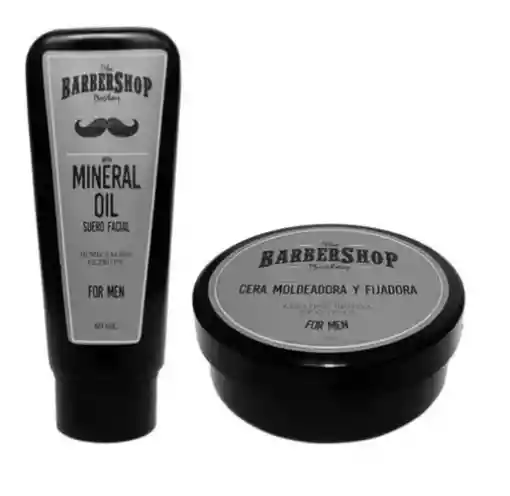 Kit Barbershop Cera Peinar + Tratamiento Mineral Oil Barba P