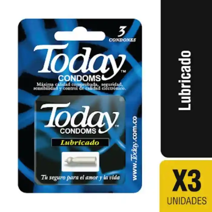 *2 Condón Today Preservativo Lubricado X 6 Und