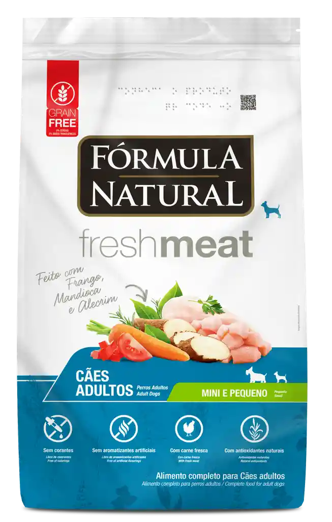 Formula Natural Alimento Seco Para Perro Fresh Meat Caes Adultos Mini Y Pequeño Pollo * 7 Kg