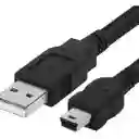 Cable Blindado Negro Mini Usb 5 Pines 3m Para Celular Mp3 Mp4 Tablet Controles Consolas Parlantes Impresoras Tv