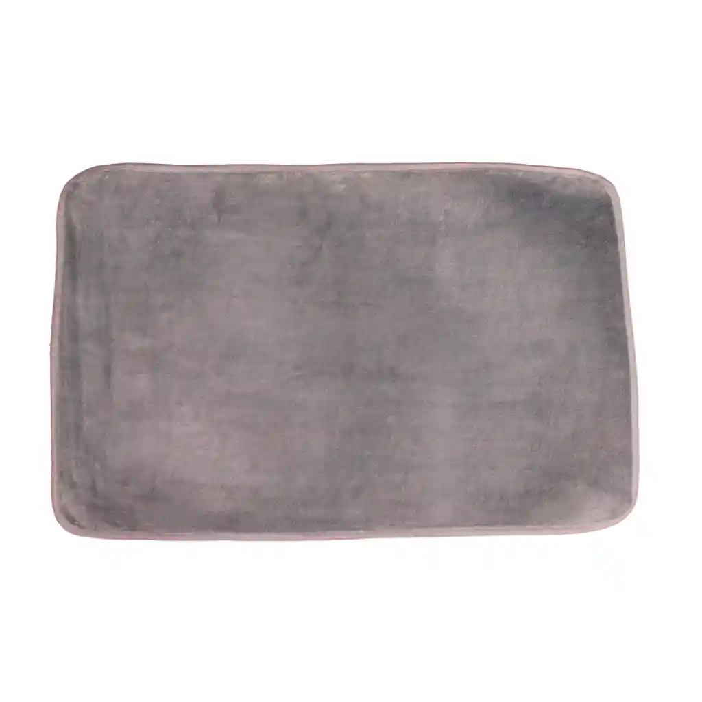 Tapete Alfombra Antideslizante Gris 58x38cm Terciopelo Corto