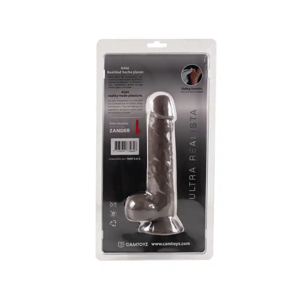 Dildo Ultra Realista Zander 21,5 Cm Raw Camtoyz