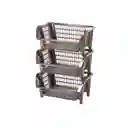 Almacenador Organizador Apilable Frutas Verduras Multiuso 3 Niveles Cafe Buhogar