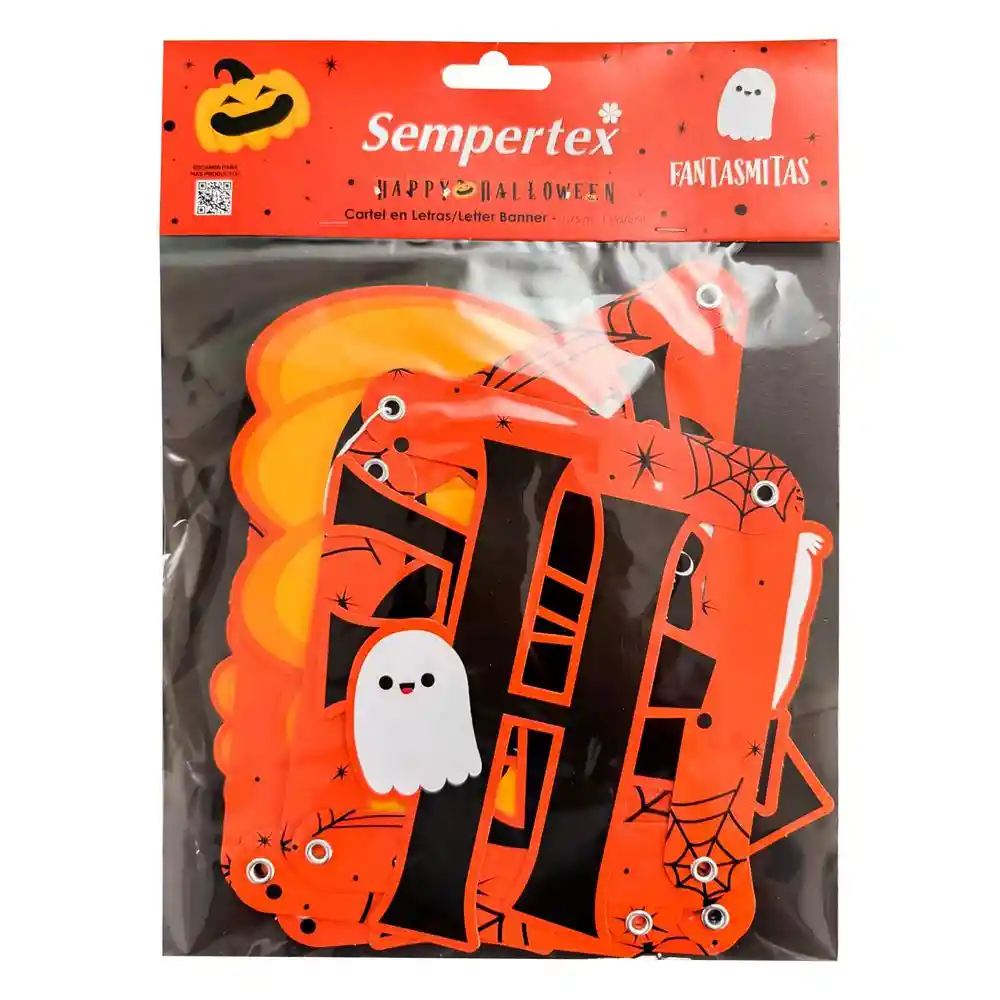 Cartel Letras Happy Halloween Fantasm Sempertex 7703340416243