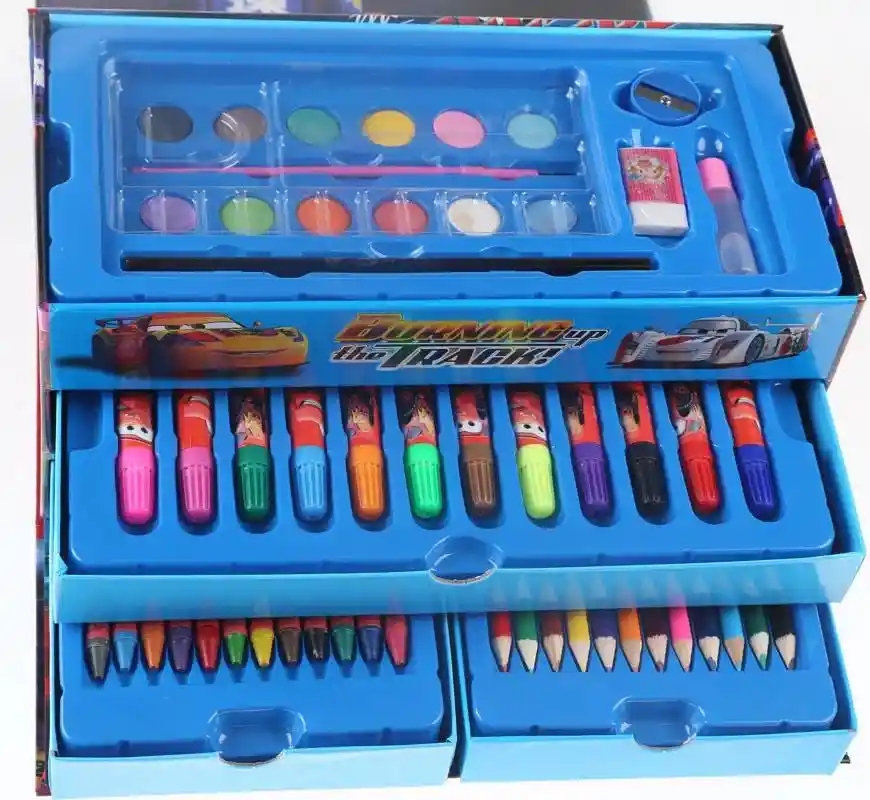 Set Arte Niños Maleta 54 Piezas Crayón Acuarela