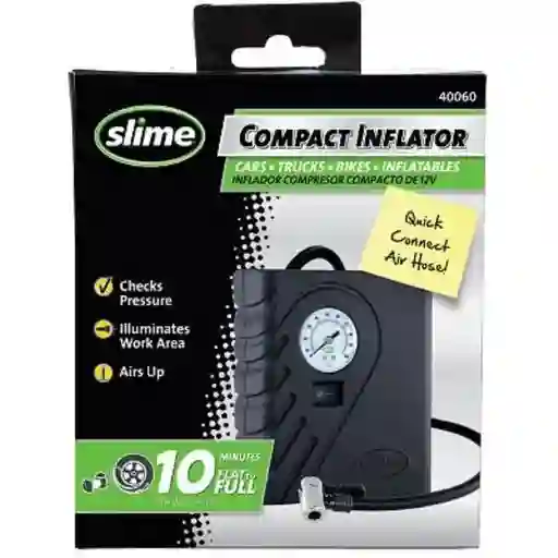Compresor Aire Llantas Slime Compacto 10 Minutos