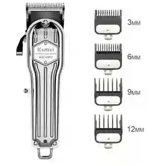 Maquina De Motilar Kemei Km-1977 Plata 100v/240v