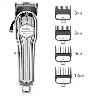 Maquina De Motilar Kemei Km-1977 Plata 100v/240v