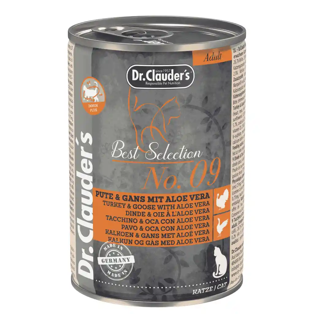 Comida Húmeda Para Gato De Pato, Ganso Y Aloe Vera - Best Selection No.9 Dr. Clauder´s 400gr