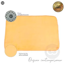 Tapete Alfombra Antideslizante Amarilla 58x38cm Terciopelo