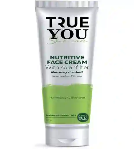 Crema Facial True You Nutritiva Con Filtro Solar Piel Grasa 80g