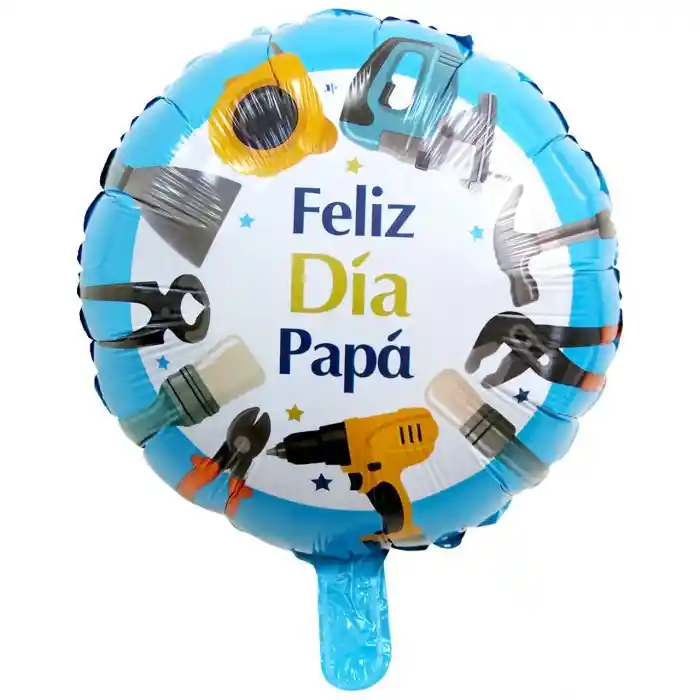 Globo Foil Feliz Dia Papa Herramientas 18"