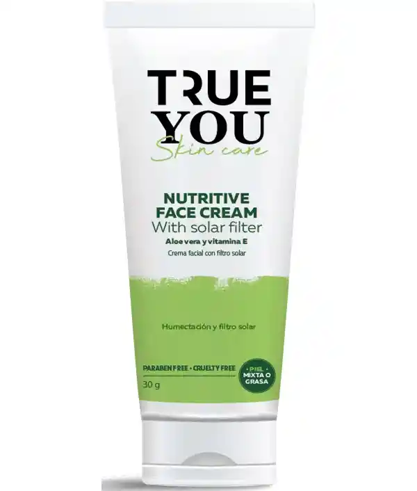 Crema Facial True You Nutritiva Con Filtro Solar 30 G