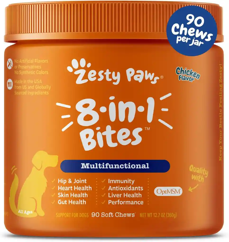 Zesty Paws 8 In 1 Bites Suplemento Para Perros Multi-vitaminas 90 Soft Chews