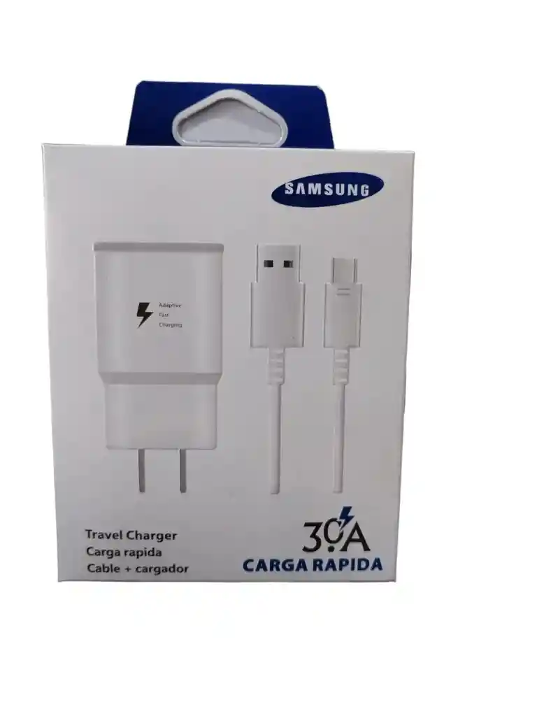 Cargador Samsung Tipo C Completo Carga Rapida 3a