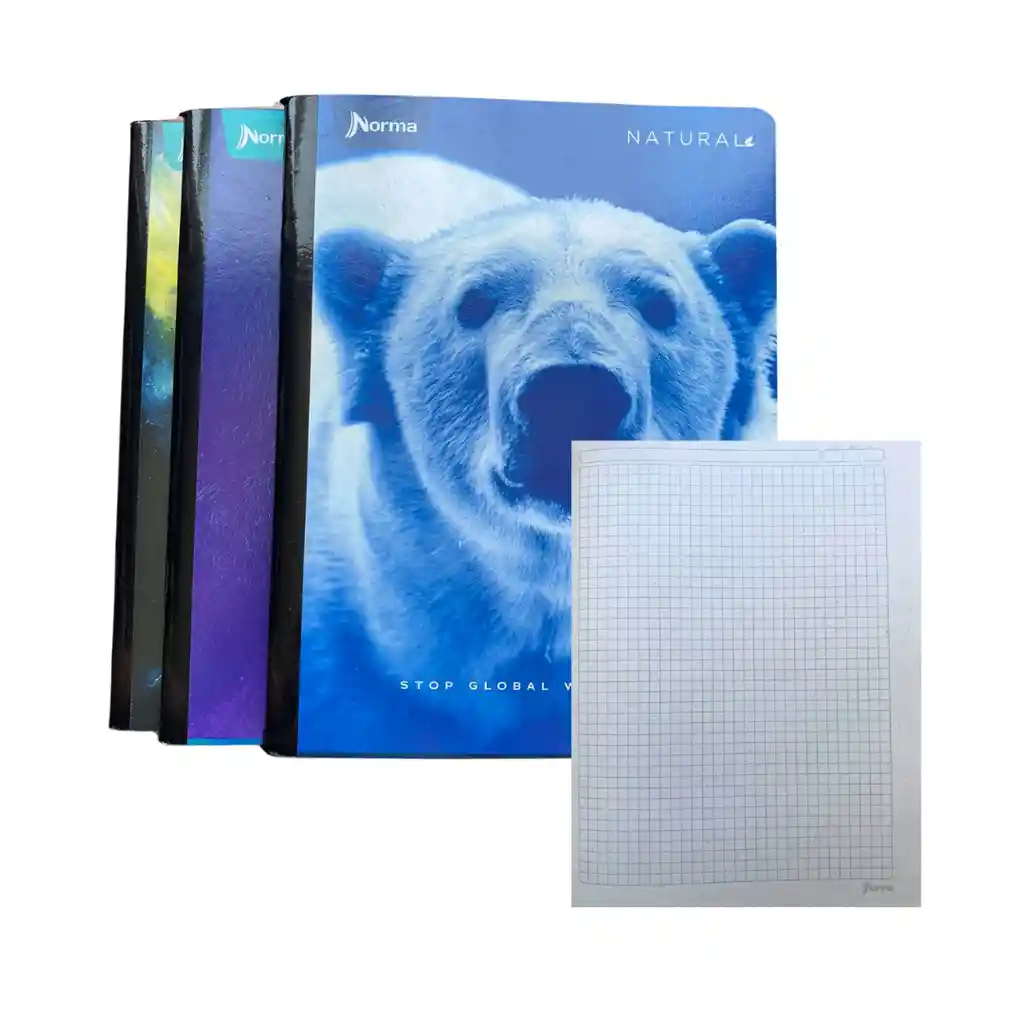 Cuaderno Cosido Papel Natural Norma Cuadriculado Unisex